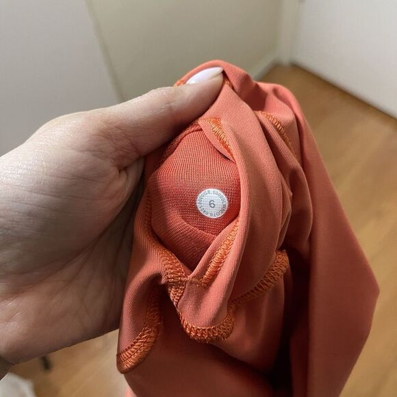 LULULEMON align peach coral cropped yoga workout leggings size 6 - Picture 5 of 5